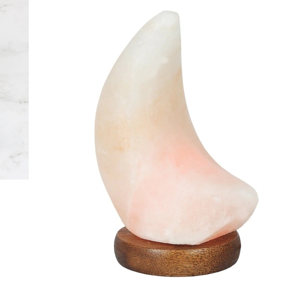 HIMALAYAN SALT LAMP - MOON LIGHT NATURAL POLISHED STONE (SALTLMP) Peach - Picture 7 of 7